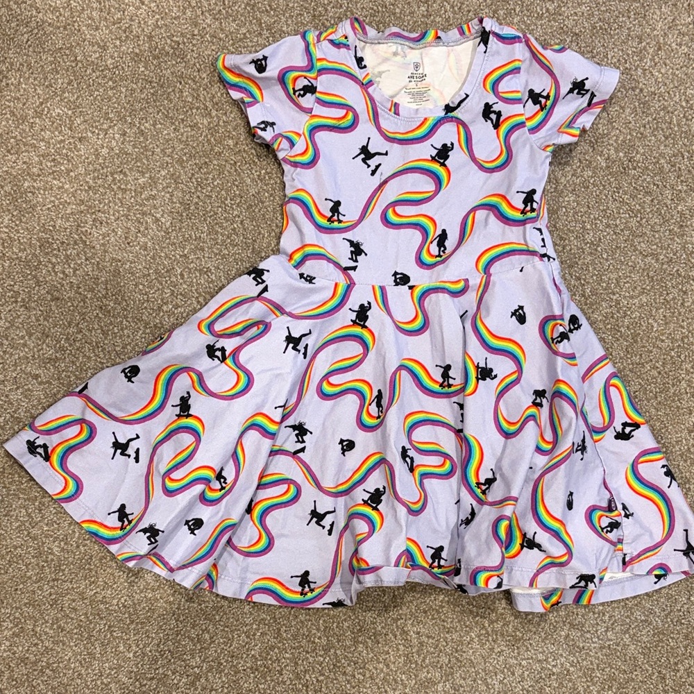 Colorful Rainbow Kids Dress